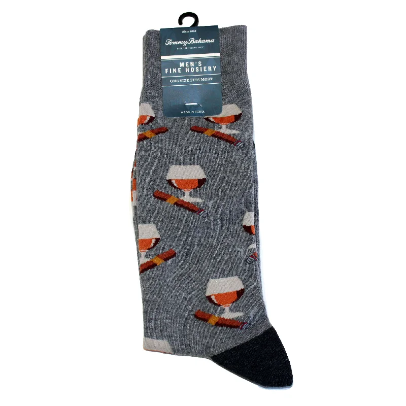 Tommy Bahama A Brandy A Day! Socks - Grey Heather