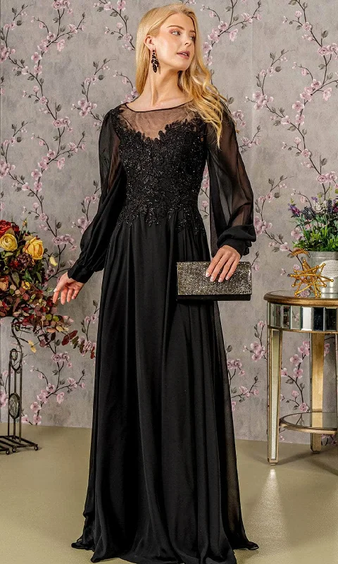 GLS by Gloria GL3363 - A-Line Embroidery Formal Dress