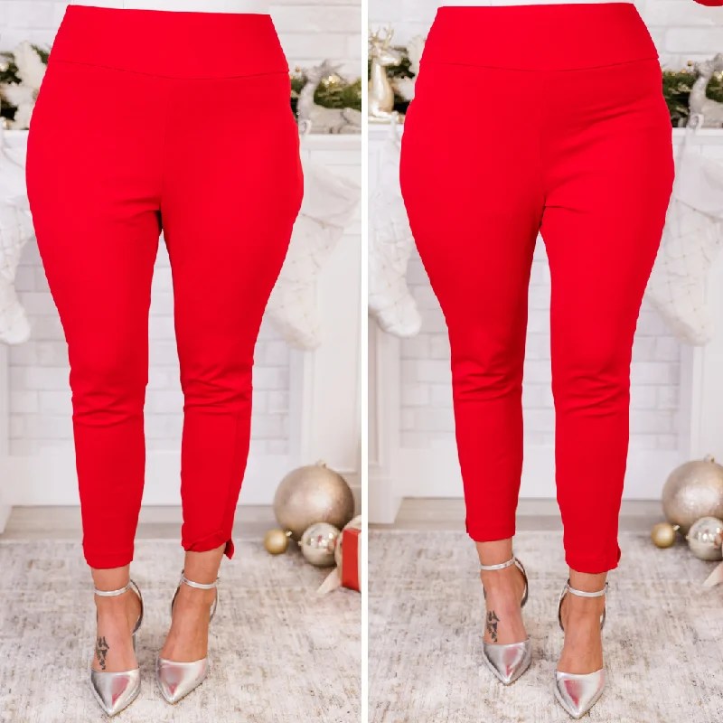 Strut Your Style Pants, Red