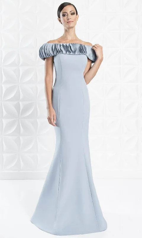 Alexander by Daymor 1280 - Ruffle Off-Shoulder Formal Dress