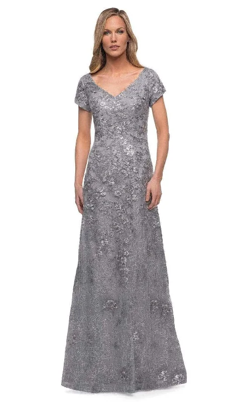 La Femme 29291SC - Embroidered A-Line Formal Dress