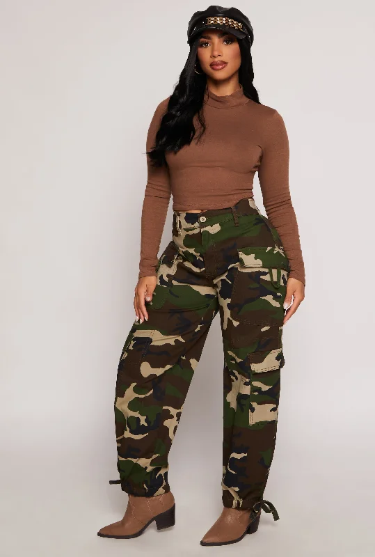 Almost Famous Camo High Waisted Cargo Pants