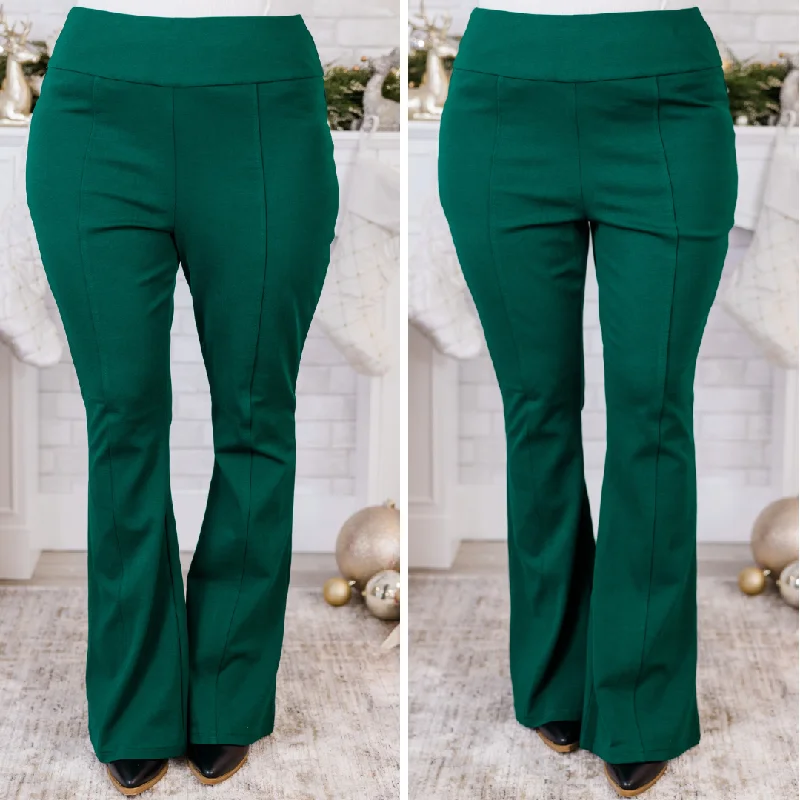 Deep Dive Flare Pants, Hunter Green