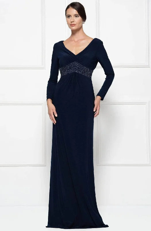 Rina Di Montella RD2691 - Embellished Chevron Waist Formal Dress