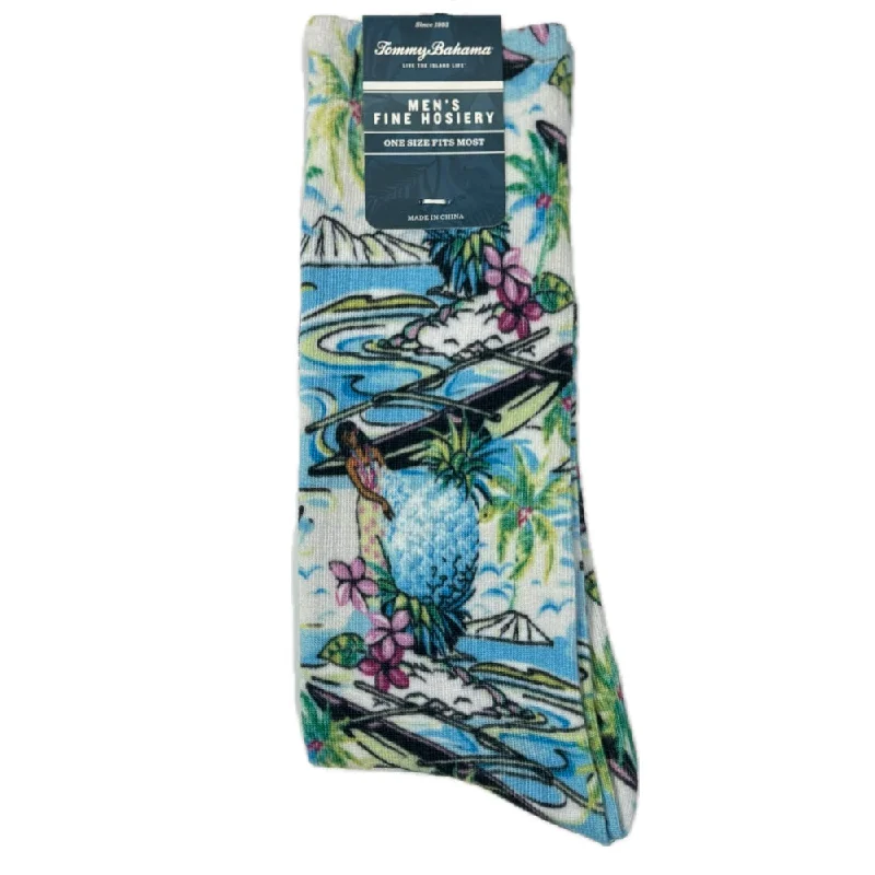 Tommy Bahama Lagoon By The Sea Socks - Feather Down