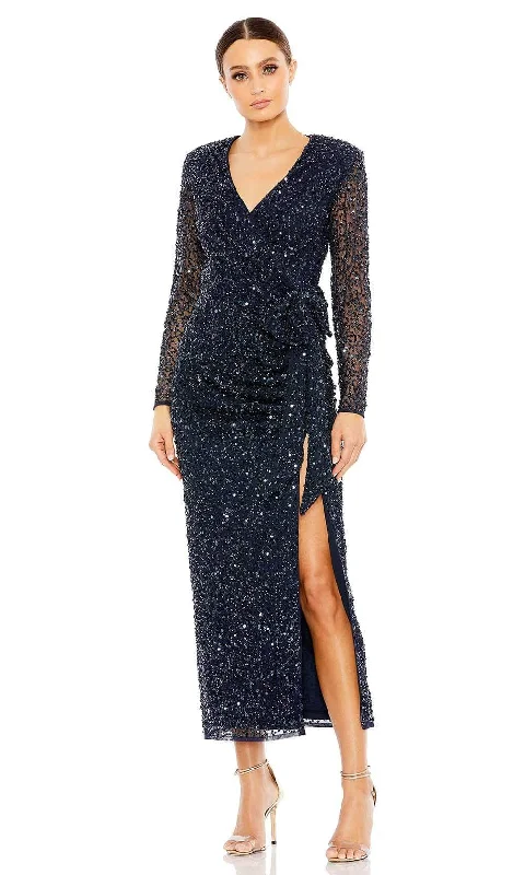 Mac Duggal 10558 - Faux Wrap Deep V-Neck Formal Dress