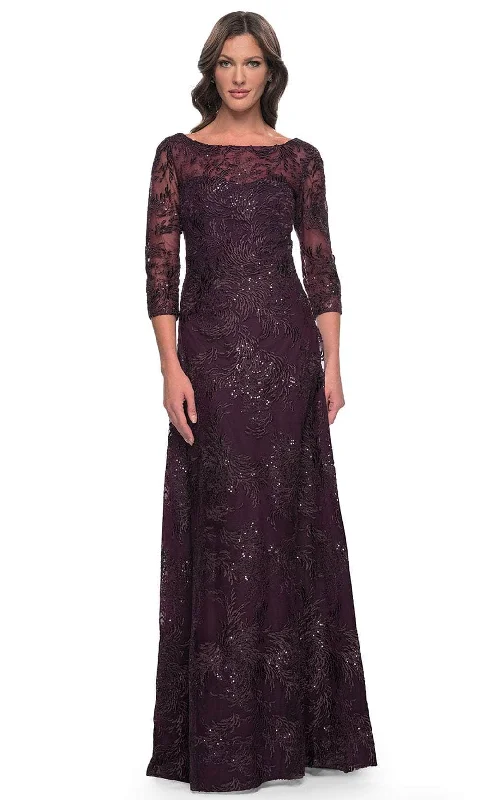 La Femme 30835 - Embroidered Bateau Formal Dress