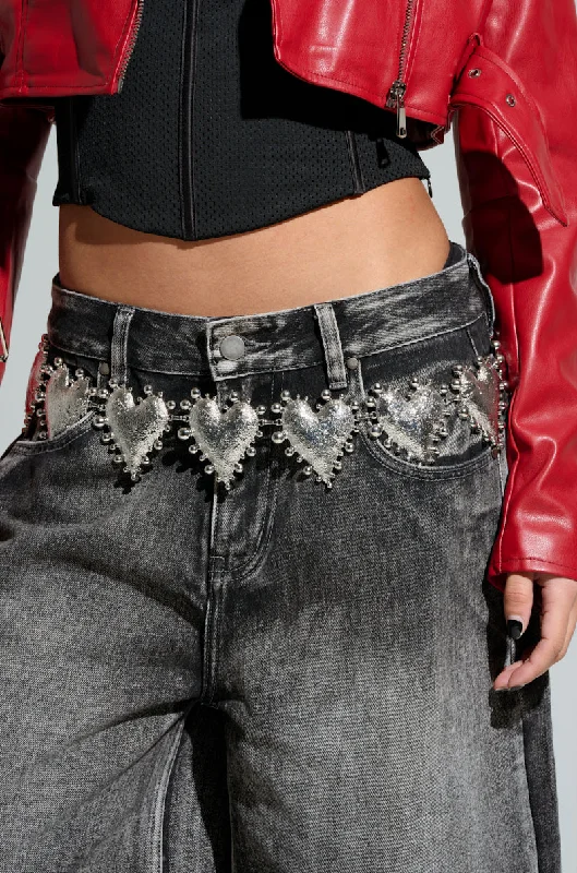 HOLD MY HEART METAL CHAIN BELT