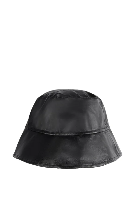 BASIC BLACK PU HAT