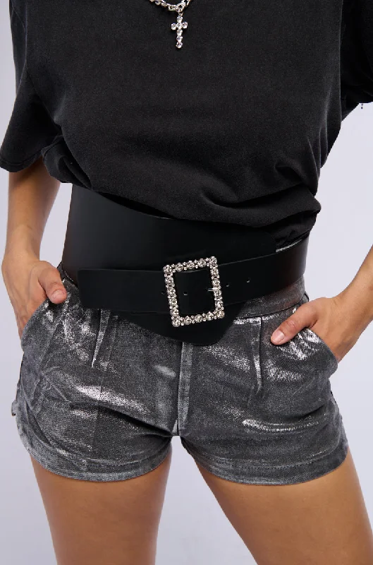 WRAPPED UP STATEMENT BELT IN BLACK SILVER