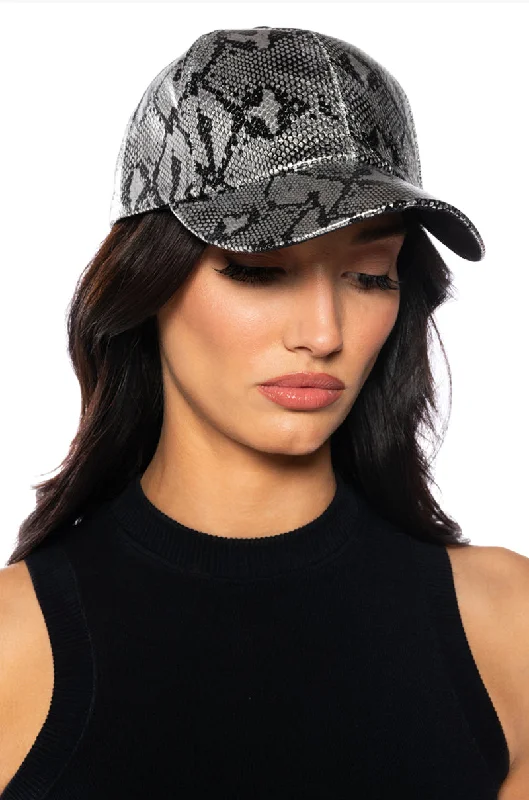 METALLIC SNAKE BASEBALL HAT