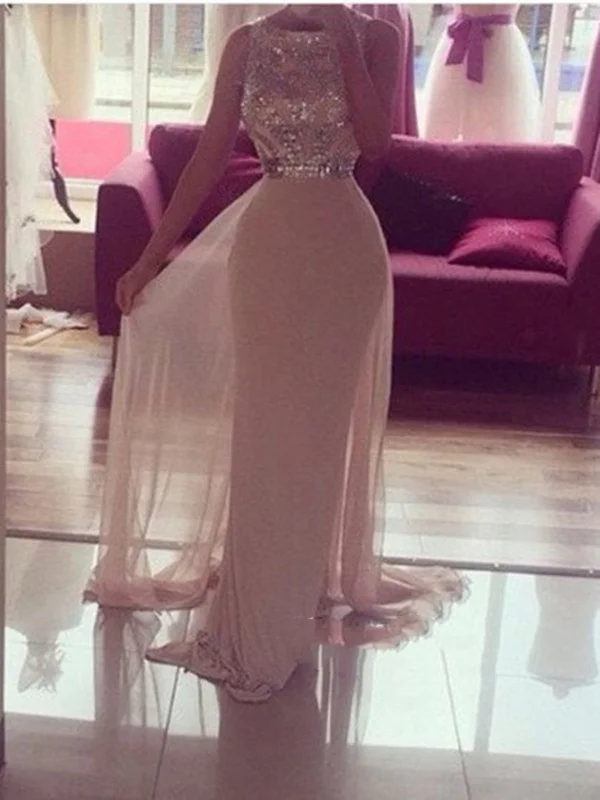 Custom Made A Line Round Neck Long Prom Dress, Long Formal Dresses, Evening Dresses