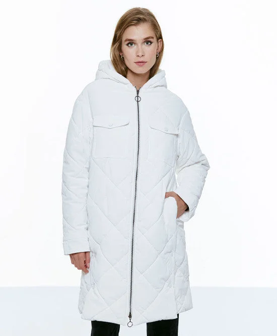 Access White Puff Quilted Jacket