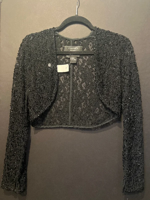 Carmen Marc Valvo Bead Lace Open Evening Blazer (Size 4)