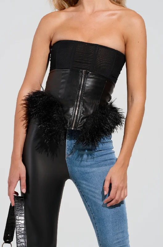 XENON FAUX FUR TRIM BELT