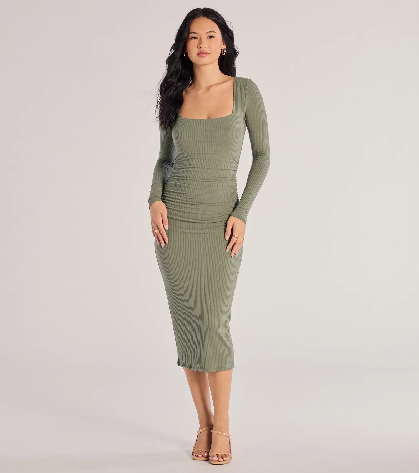 Always A Good Time Long Sleeve Midi Dress