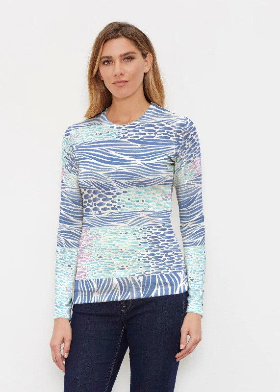 Tidal Stripe (11080) ~ Butterknit Long Sleeve Crew Top