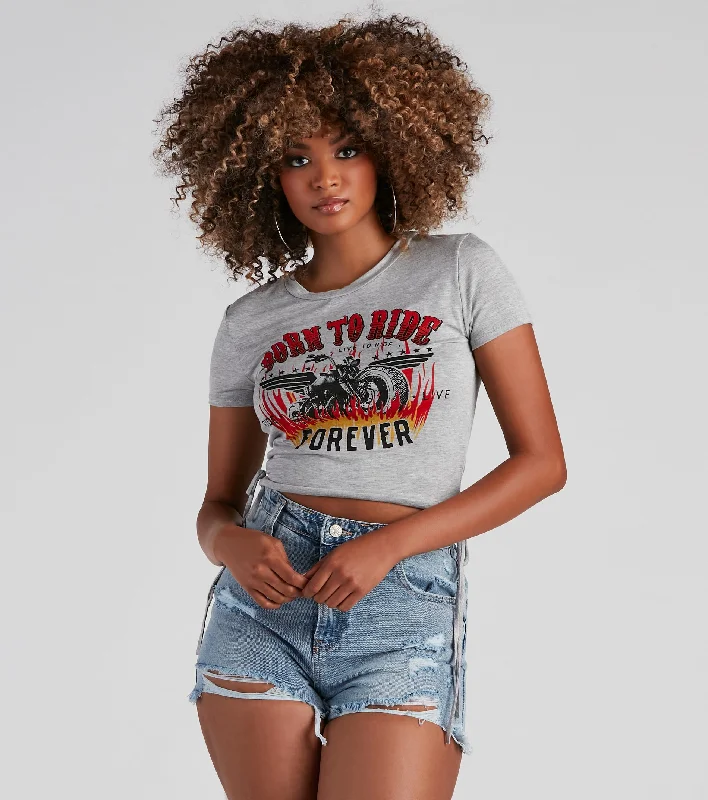 Born To Ride Jersey Graphic Tee