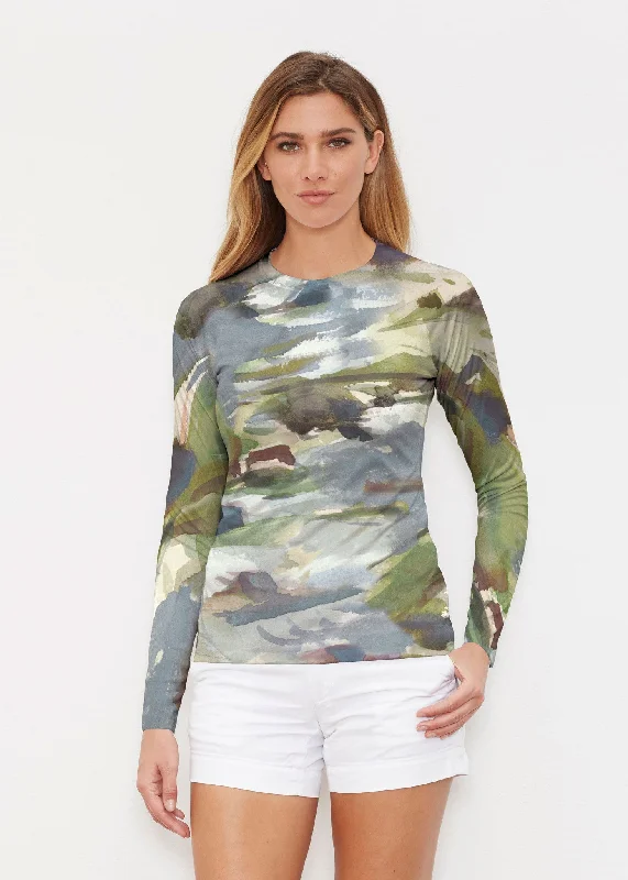 Landscape Green (15033) ~ Long Sleeve Rash Guard