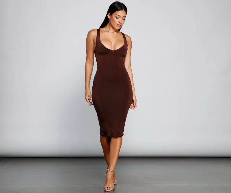 Bring On Basics Sleeveless Midi Dress