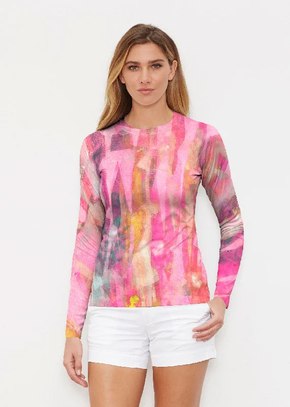 Tiki Pink (15040) ~ Long Sleeve Rash Guard