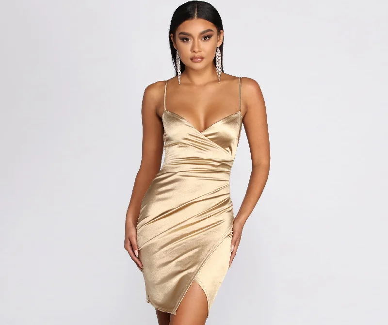 Good Vibes Satin Mini Dress