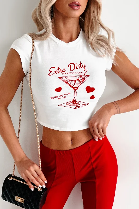 "Extra Dirty Martini Club.." Graphic Tee (Ivory)