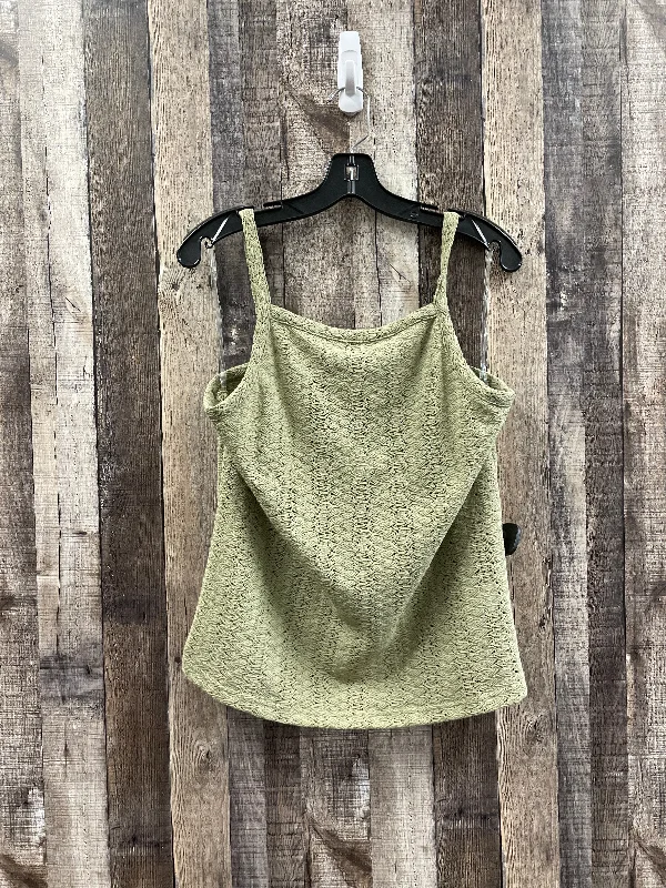 Green Top Sleeveless Listicle, Size L