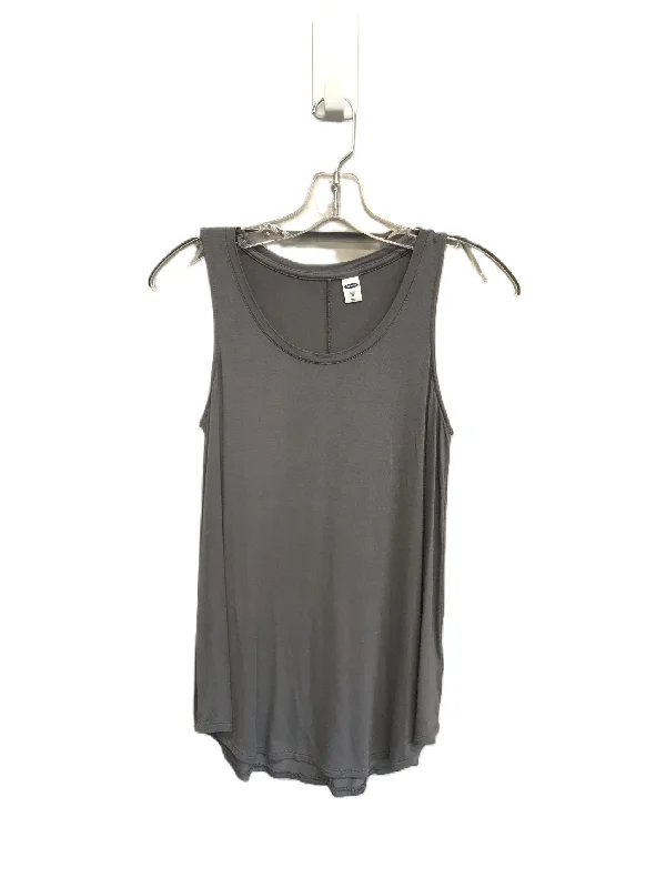 Grey Top Sleeveless Basic By Old Navy, Size: Xs