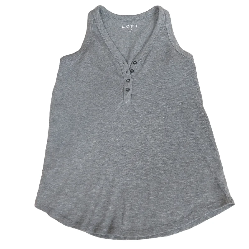 Grey Top Sleeveless Loft, Size Xs