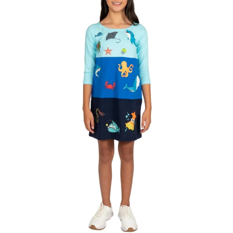 Ocean Zones Kids A-Line Dress