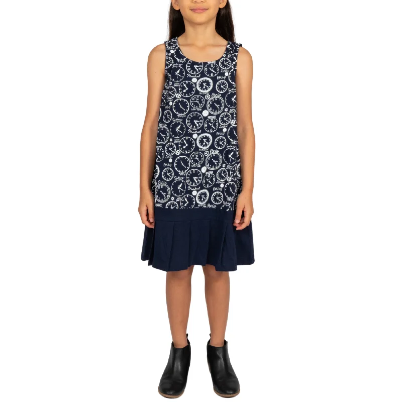 Time Zones Sleeveless Kids Dress