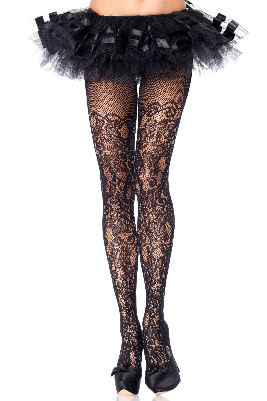 Floral Vine Net Pantyhose