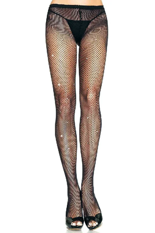 Lycra Fishnet Rhinestone Pantyhose